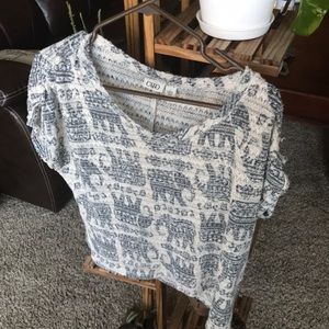 Elephant print top